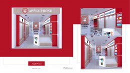ออกแบบ ผลิต และติดตั้งร้าน : ร้าน  Apple Phone @ Big C กำแพงเพชร